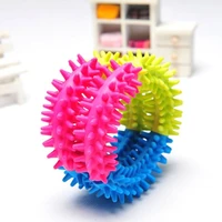 dog pets teeth cleaning training thorn ring shaped bite resistant chewing toy