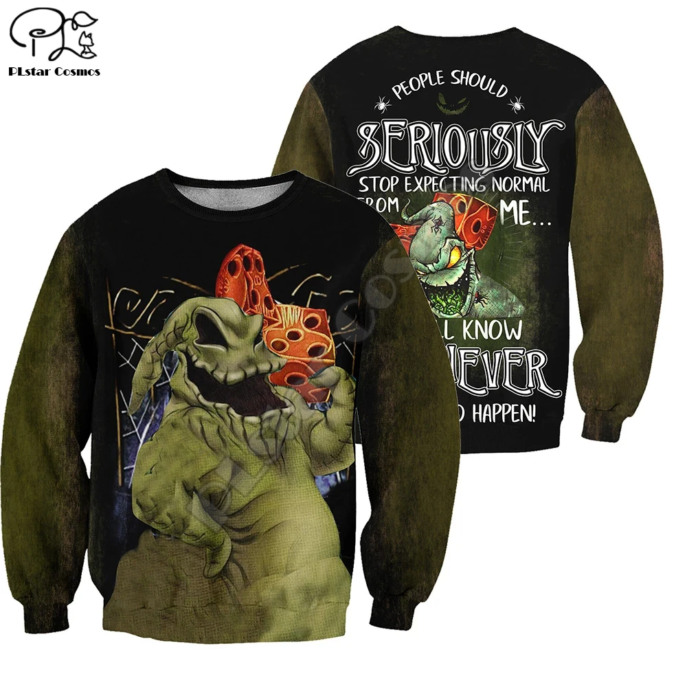 

PLstar Cosmos Halloween Nightmare before Christmas jack skellington Horror Funny Long Sleeve Women/Men 3DPrint Men's Hoodies A-7