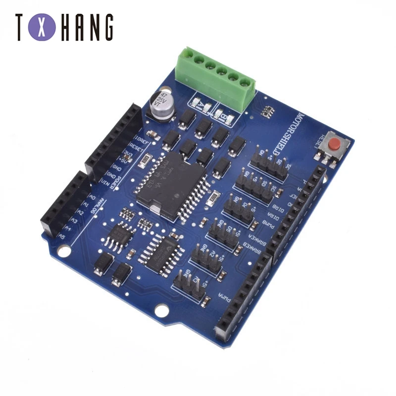 Модуль двигателя для Arduino uno L298N L298P R3 защитный экран 5 в 12 В 2 А полосный мостик UNO