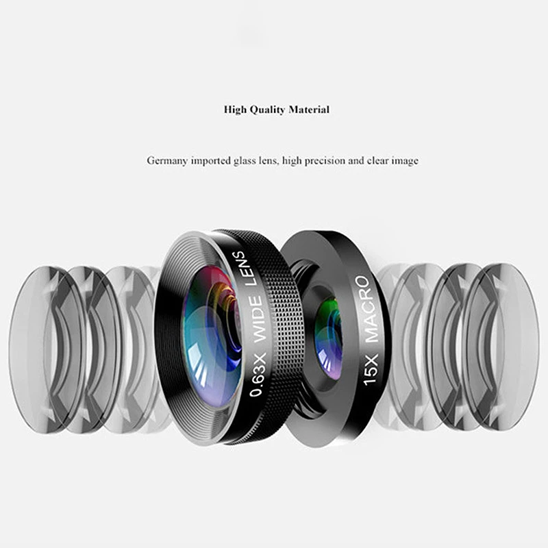 Объектив для камеры телефона 6 в 1 комплект объектива мобильного Iphone и Android