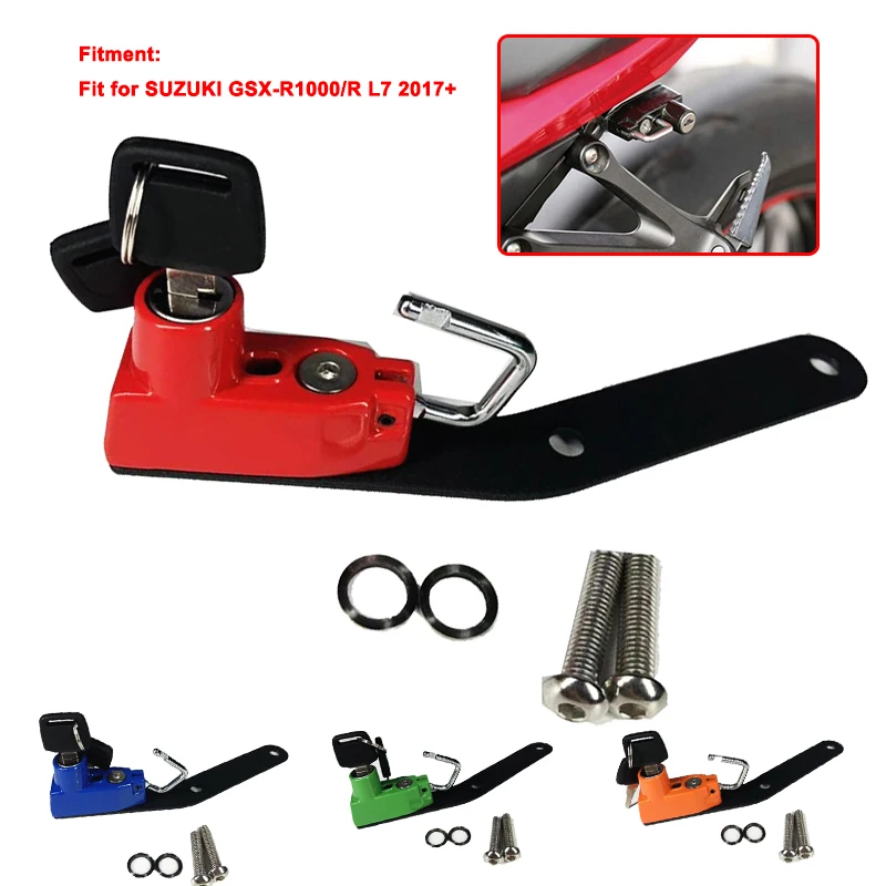 Замок для мотоциклетного шлема Противоугонный с клавишами из алюминиевого