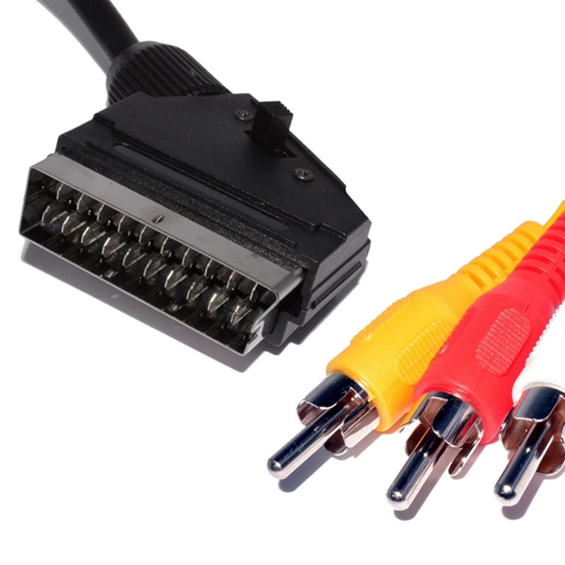 Лидер продаж тройной телефонный кабель 1 5 м Scart-RCA 3 x композитный провод o Video |