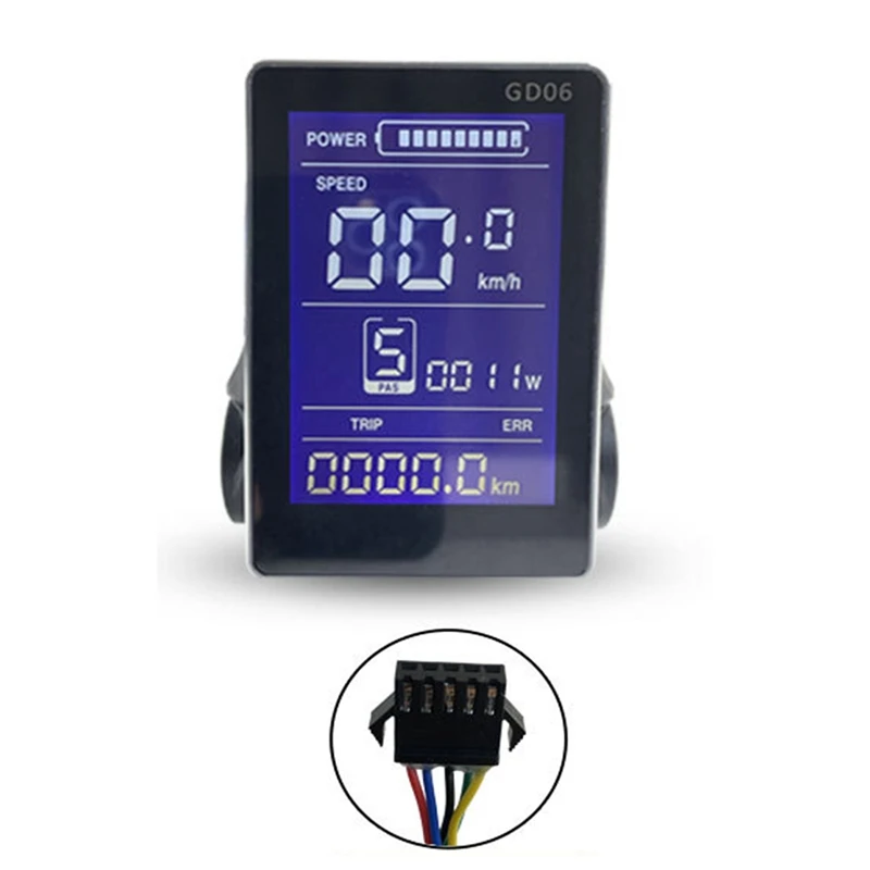 

Smart Electric Bike LCD Display, for JN Controller Electric Bike Accessories, Control Panel, 36V, 48V, GD06