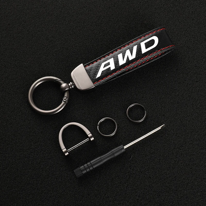 Высококачественный кожаный автомобильный брелок для ключей с поворотом на 360