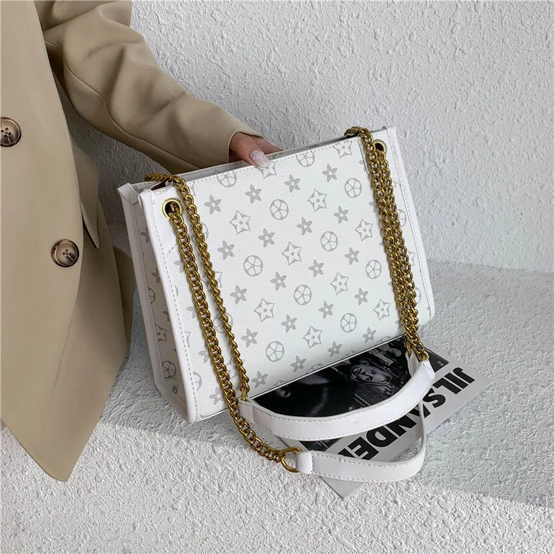 

2021 Autumn New Women's Designer Bag Fashion Printing Chain Female Purses and Handbags Shoulder Bags for Women Lipstick Package