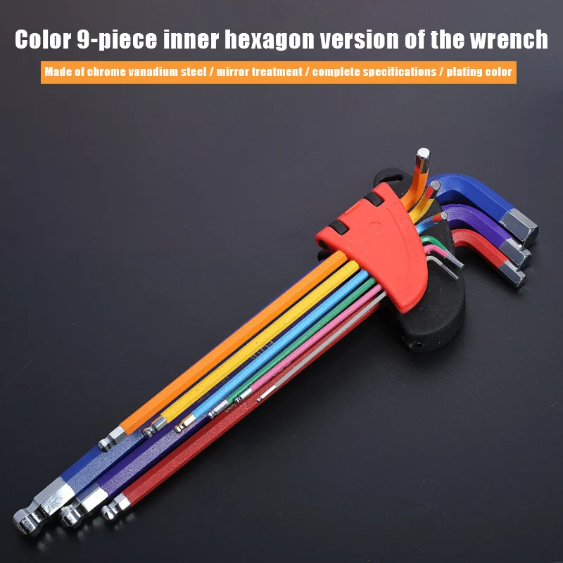2019 Hot 9pcs Allen Wrench Hex Key Set Folding High Hardness Tool Car Repair Tools S7 #5 | Инструменты