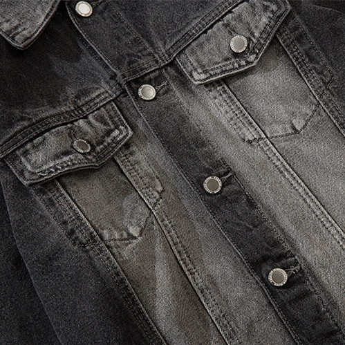 Мужская джинсовая куртка в стиле хип-хоп AT SUNRISE Тонкая Повседневная из потертого