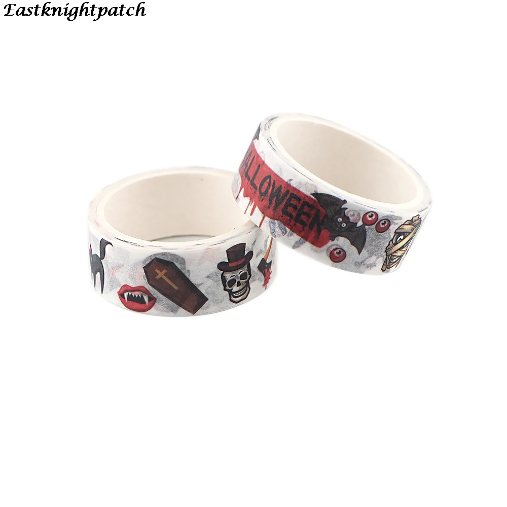 

E2436 Cartoon Horror Adhesive Tapes Stickers Decorative Stationery Tapes Washi Tape Paper DIY Planner Masking Tape