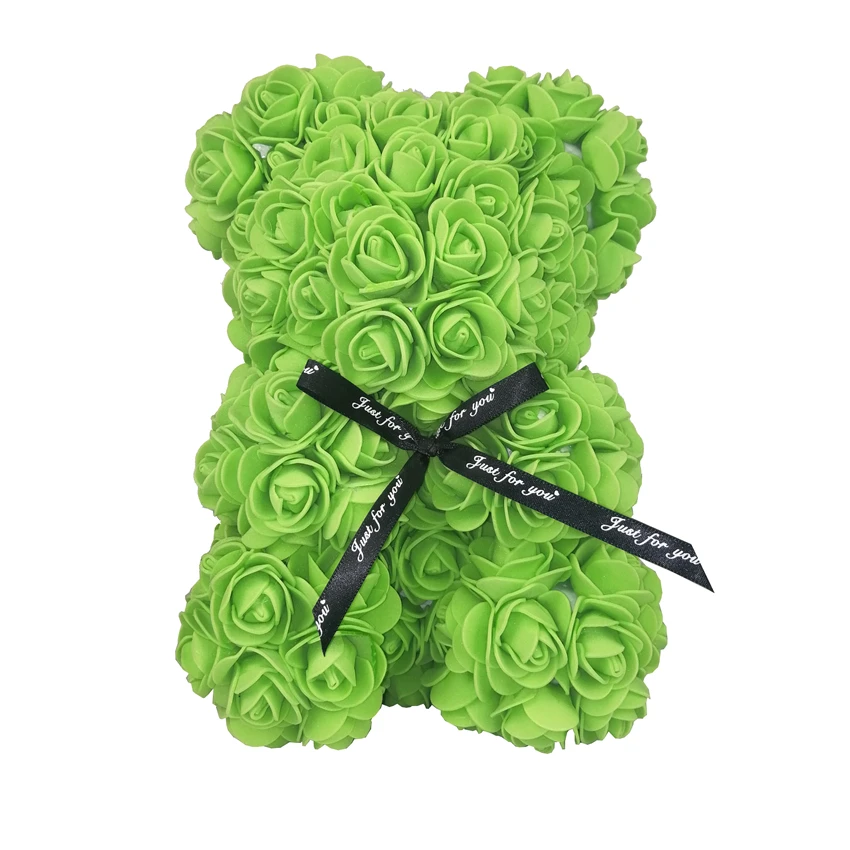 Бесплатная доставка Роза 20 см мишка тедди роза цветок искусственное украшение рождественские подарки для