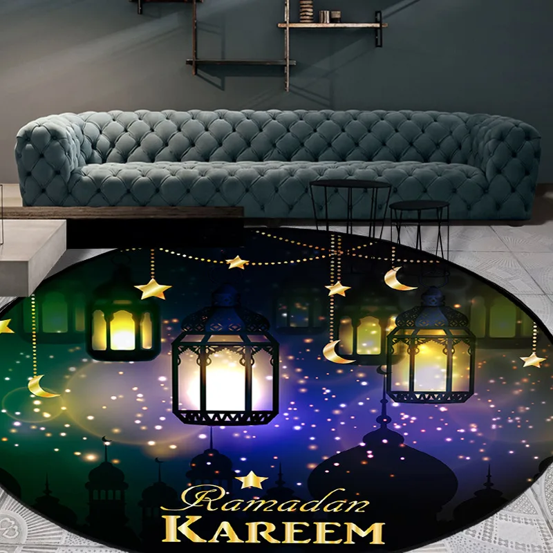 Исламский Рамадан фестиваль круглый ковер маяк луна диван для гостиной полная