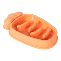 pet slow eating feeder carrot shape dog bowl dog feeding food bowls bloat stop healthy interactive puppy food plate dishes