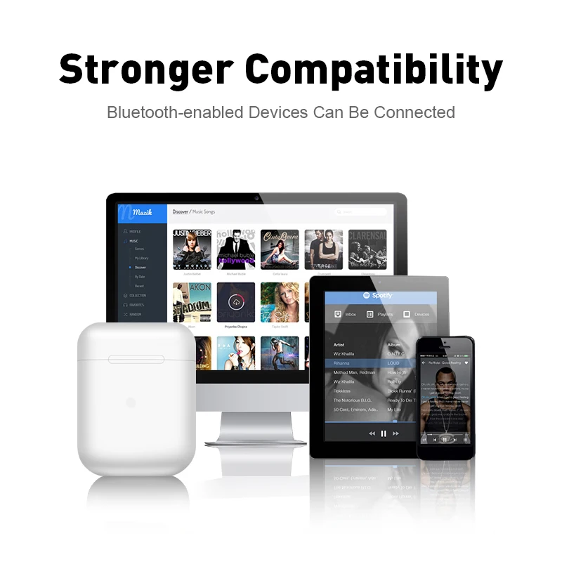 Беспроводные наушники TWS i12 с сенсорным управлением Bluetooth 5 0 спортивные для iPhone