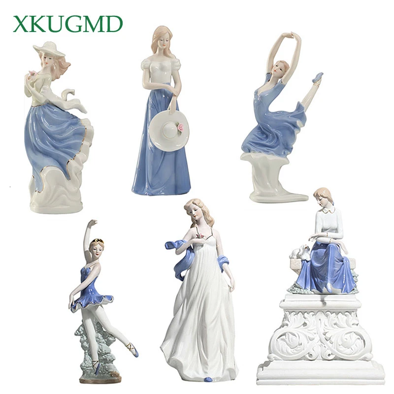 Керамическая балетная скульптура женщины офисное украшение ручной работы для