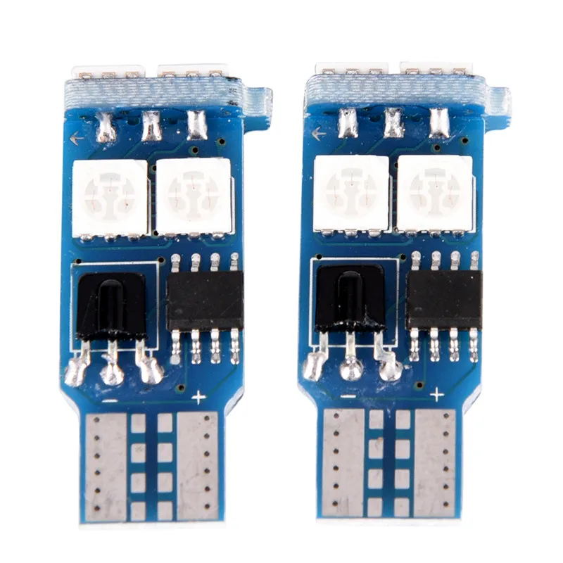 2 X T10 RGB 6 SMD 5050 светодиодный автомобильный клиновидный босветильник ширина