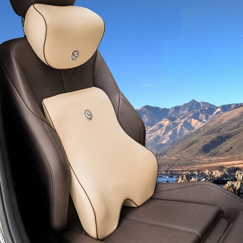 

Comfort Car Pillows Long Drive Car seat support Lumbar Support Back Pain Pillow Memory Foam Massage Breathable back cushion