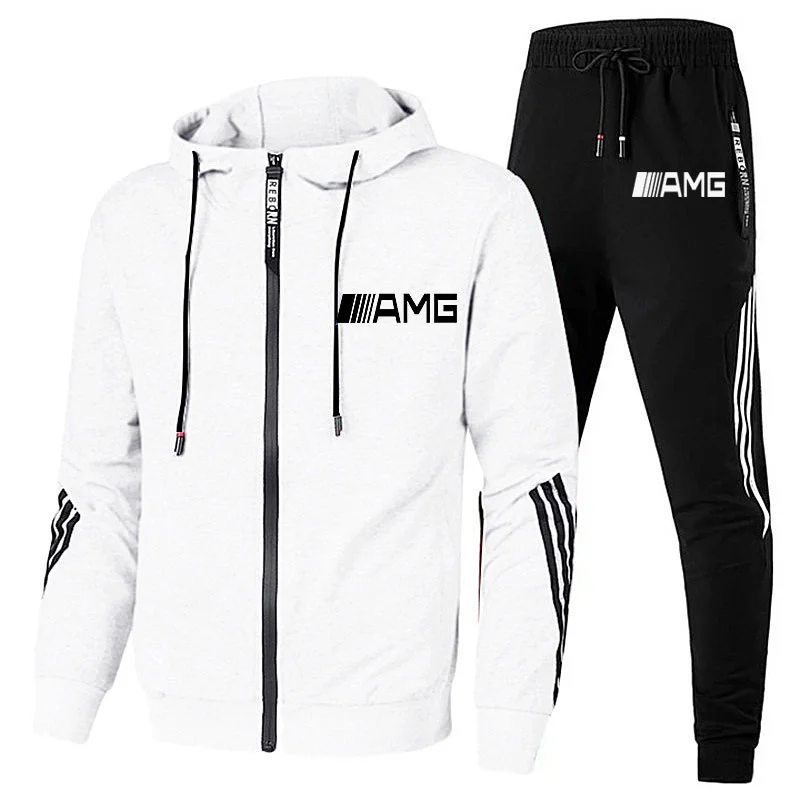 

Men's 2 Piece Jogger Sets Long Sleeve Sweatshirt Pockets Sweatpants Sweatshirt Set Hoodie Clothing Casual Loose