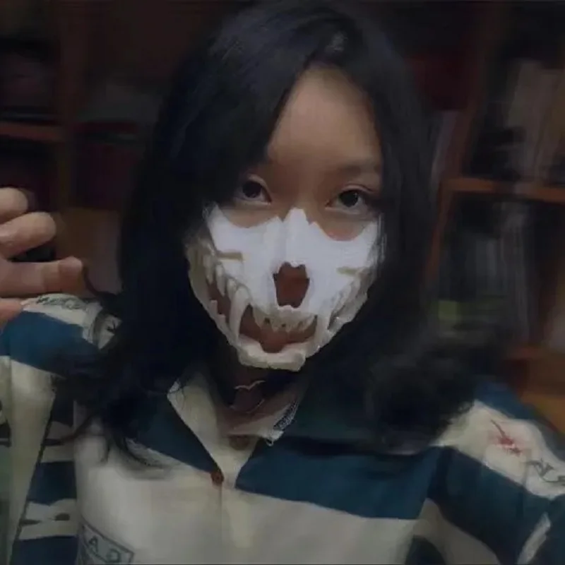 

Halloween costume party haunted house script kill mask Tiger resin mask