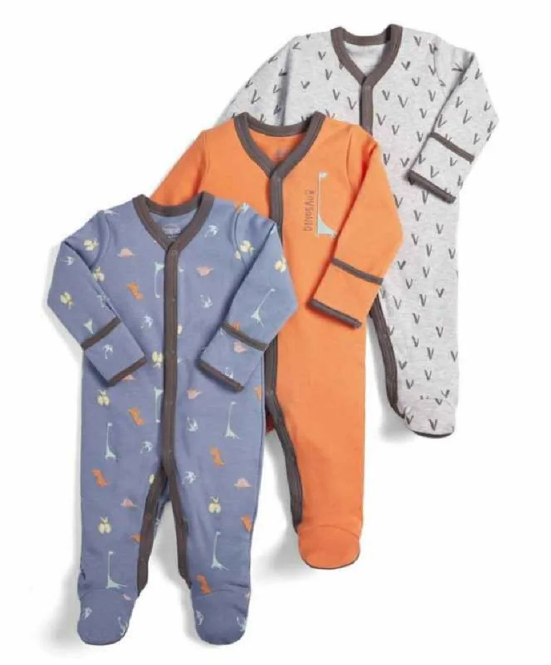 Newborn Boy Girl Clothes 2022 Unisex New Born Baby Footies Jumpsuit Long Sleeve O-neck Cotton 0-12 Month Fall Costume 3pcs/set |