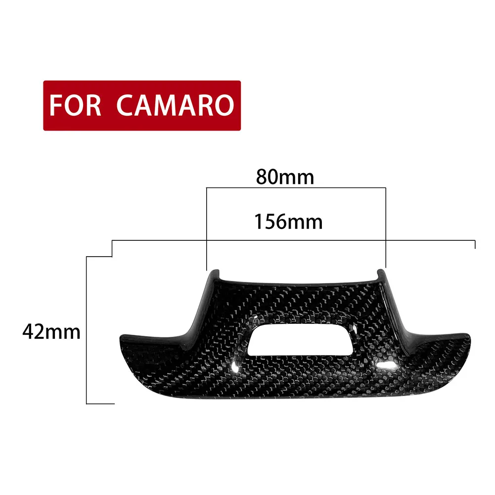 

Genuine Carbon Fiber Steering Wheel Trim Cover with Hole for Chevrolet Camaro 2016-2020 Automobile Interior Accessories