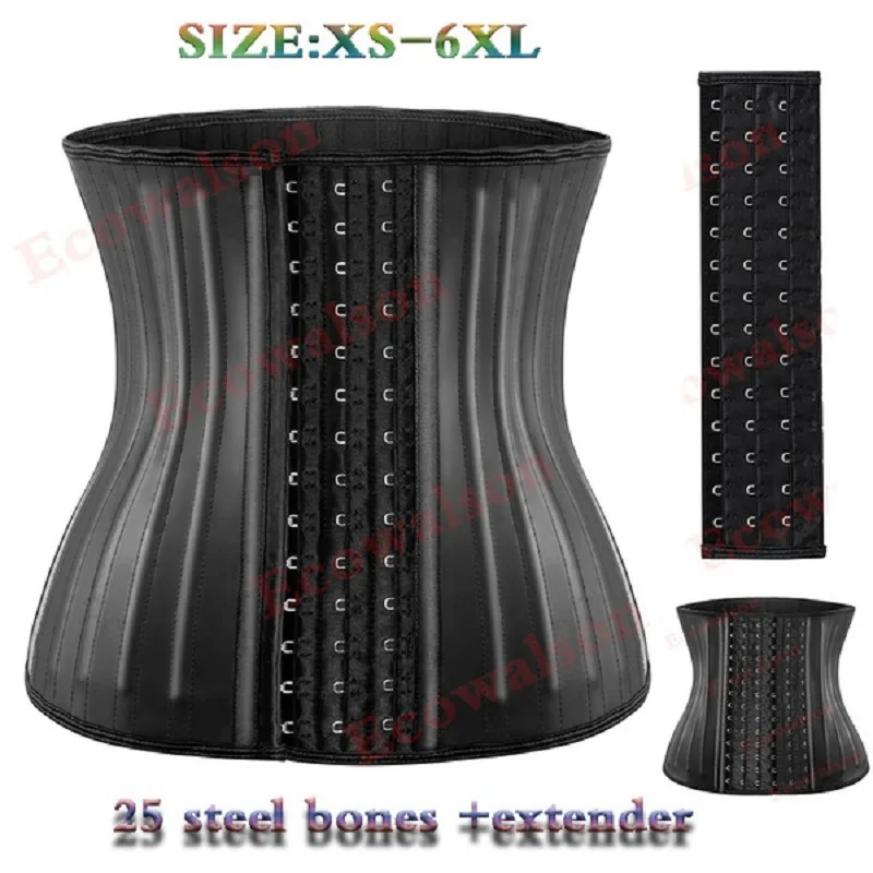 XXXS-6XL 25 Steel Bone Waist Trainer for Women Corset Cincher Body Shaper Girdle Trimmer with Steel Bones And Extender