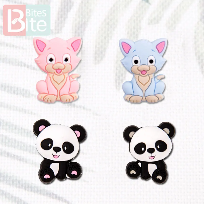 5 шт. детский силиконовый Прорезыватель для грызунов пищевая подвеска панды из