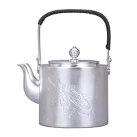 teapot kettle hot water teapot iron teapot stainless steel kettle tea bowl 900ml capacity handmade s999 sterling silver t