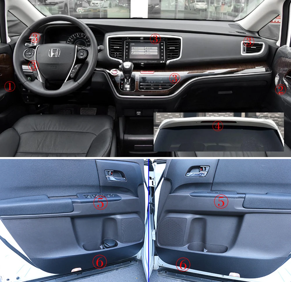Для Honda Odyssey/Elysion 2015-18 внутренняя панель центрального управления ручка двери