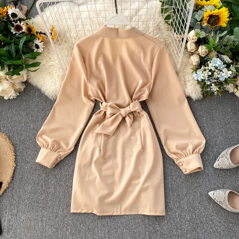 MUMUZI рубашка женская дизайн тонкая талия плиссированные платья Сексуальная сумка