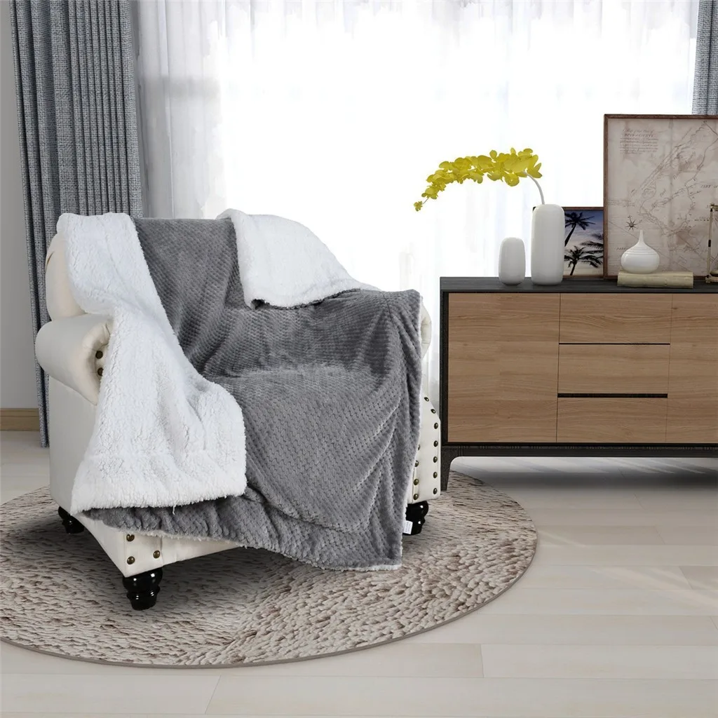 Плотное Фланелевое флисовое двойное повседневное одеяло с ананасом|Одеяла| |