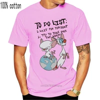 pinky and the brain to do list t shirt tee shirt cotton customize