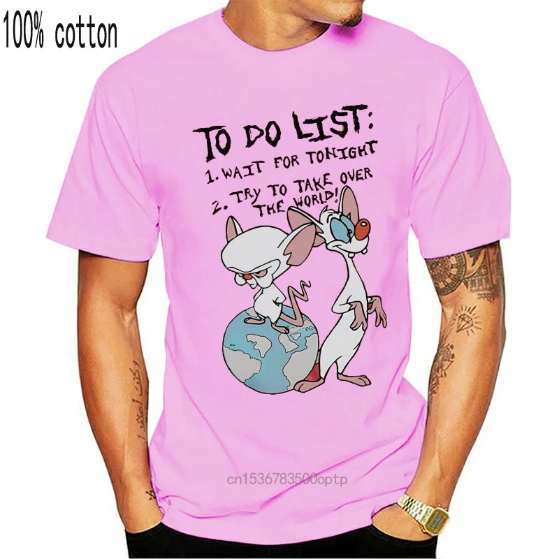Хлопковая футболка Pinky And The Brain To Do List | Мужская одежда