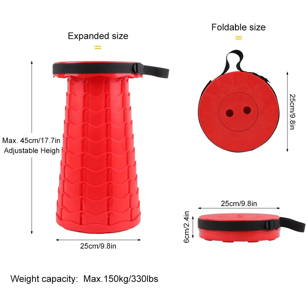 Fiyat Teleskopik Geri çekilebilir Tabure Katlanır Sandalye Açık Taşınabilir Kamp Uygun Balıkçılık Plastik Sandalyeler Katlanabilir Cep