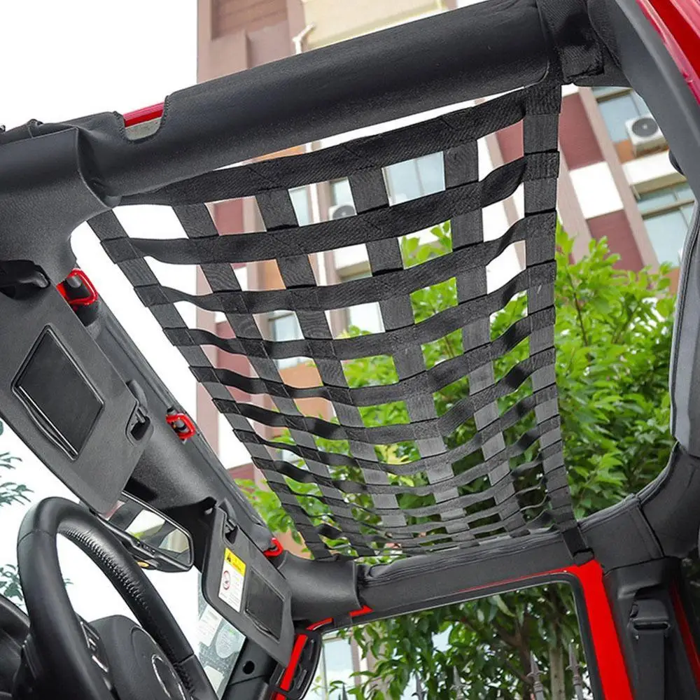 Черный тяжелых грузов сетчатая Крышка для Jeep Wrangler многофункциональная верхняя