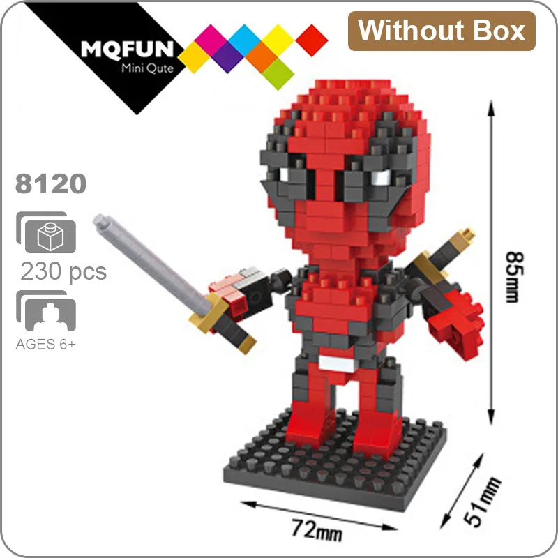 8120 Without Box Hsanhe Марвел Мститель супер герой Железный человек Человек-паук Фигурки обучающая игрушка DIY сборка модель Строительные кирпичи - Цвет: 8120 Without Box
