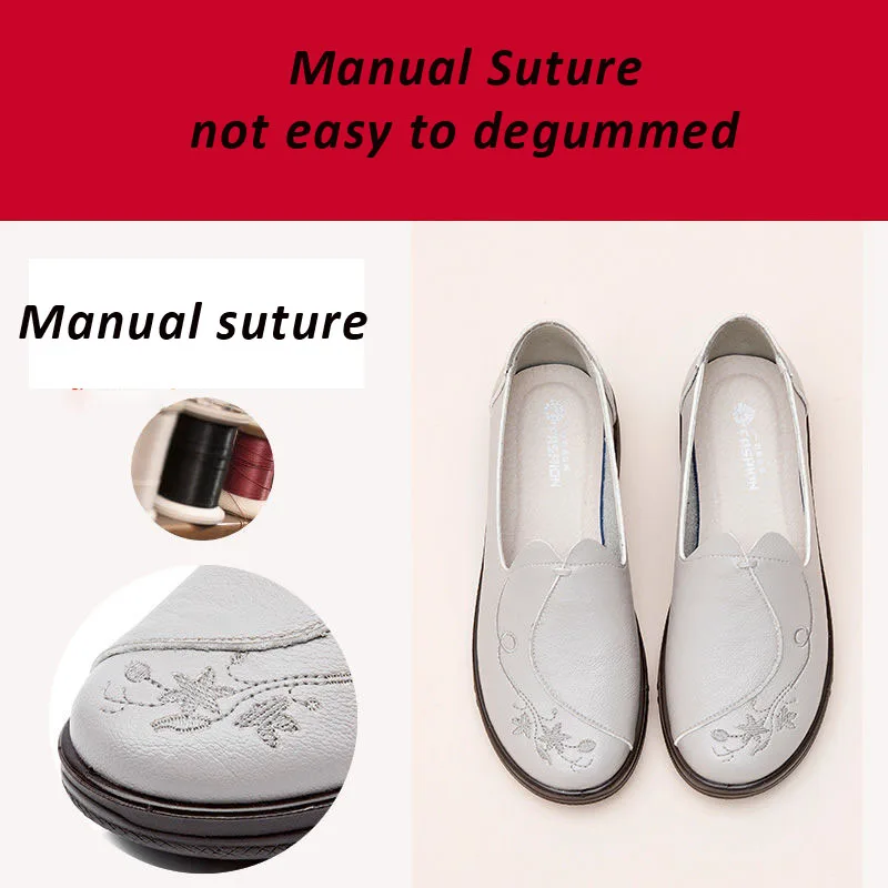 

Female spring summer leather flats for women comfort shoes 2021 new soft bottom flats woman footwear