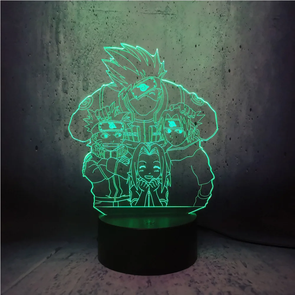 3D Иллюзия светодиодный ночной Светильник производства компании &quotKakashi&quot и три