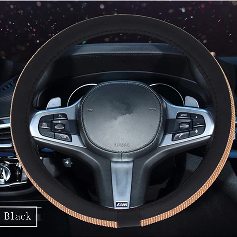 Спортивная кожаная искусственная кожа для Jaguar Lexus Cadillac чехол рулевого колеса