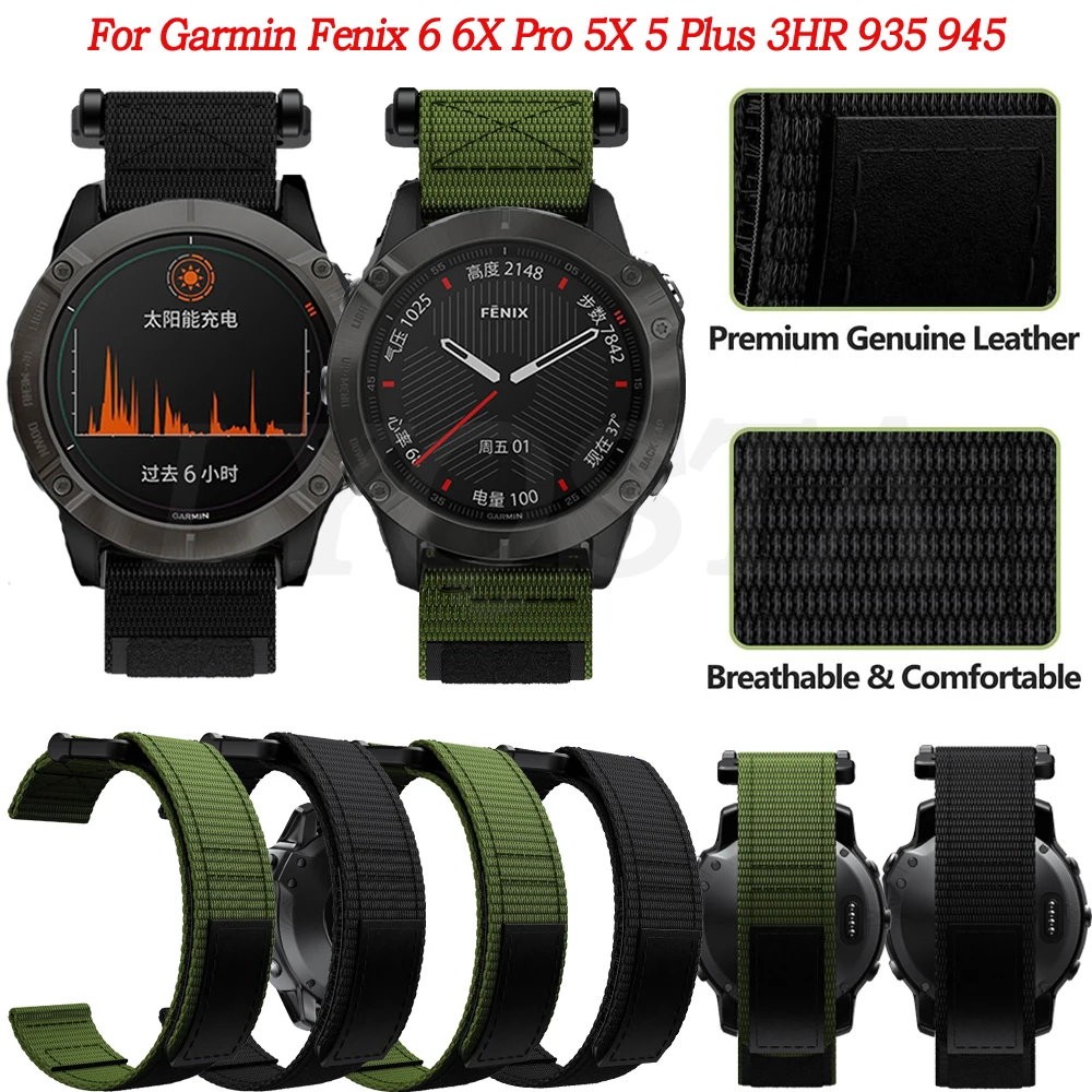 

Ремешок из натуральной кожи для Garmin Fenix 6 6X Pro, 26 дюймов, 22 мм