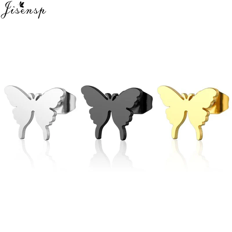 Серьги Jisensp из нержавеющей стали с уникальным дизайном серьги-гвоздики изящными