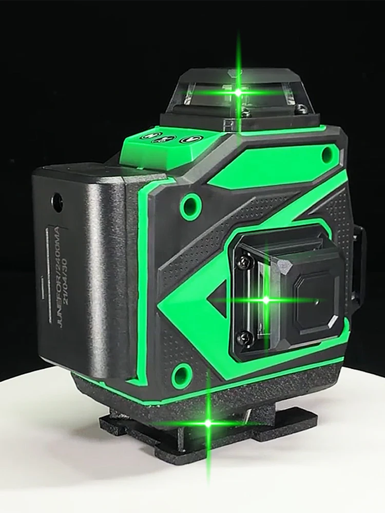 Профессиональный 16-линейный 4D лазерный уровень JUNEFOR 12-линейный 3D зеленый 360 нм