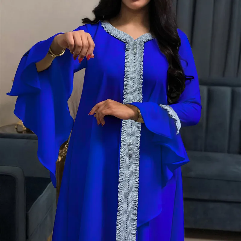 Арабское платье с кисточками белая абайя женская мусульманская Мода одежда для