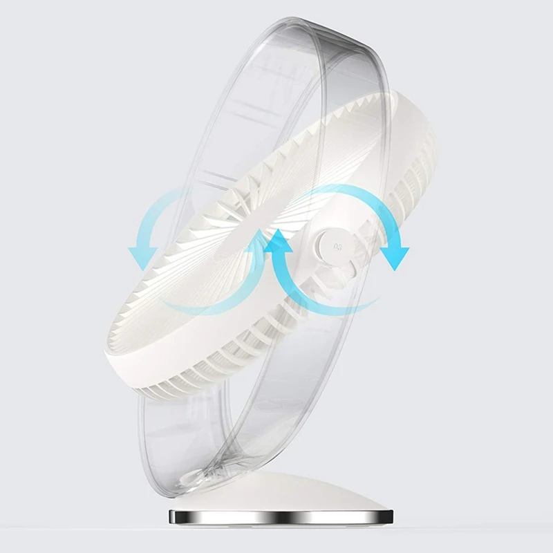 Desk Fan Rechargeable Lithium Battery Operated 3 Speeds and Quiet Operation 160 Degree Rotation Up Down Usb Table St | Бытовая техника