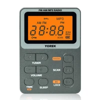 2021 new yorek mini pocket amfm radio best reception rechargeable portable radio with earphone mp3 player support tf card