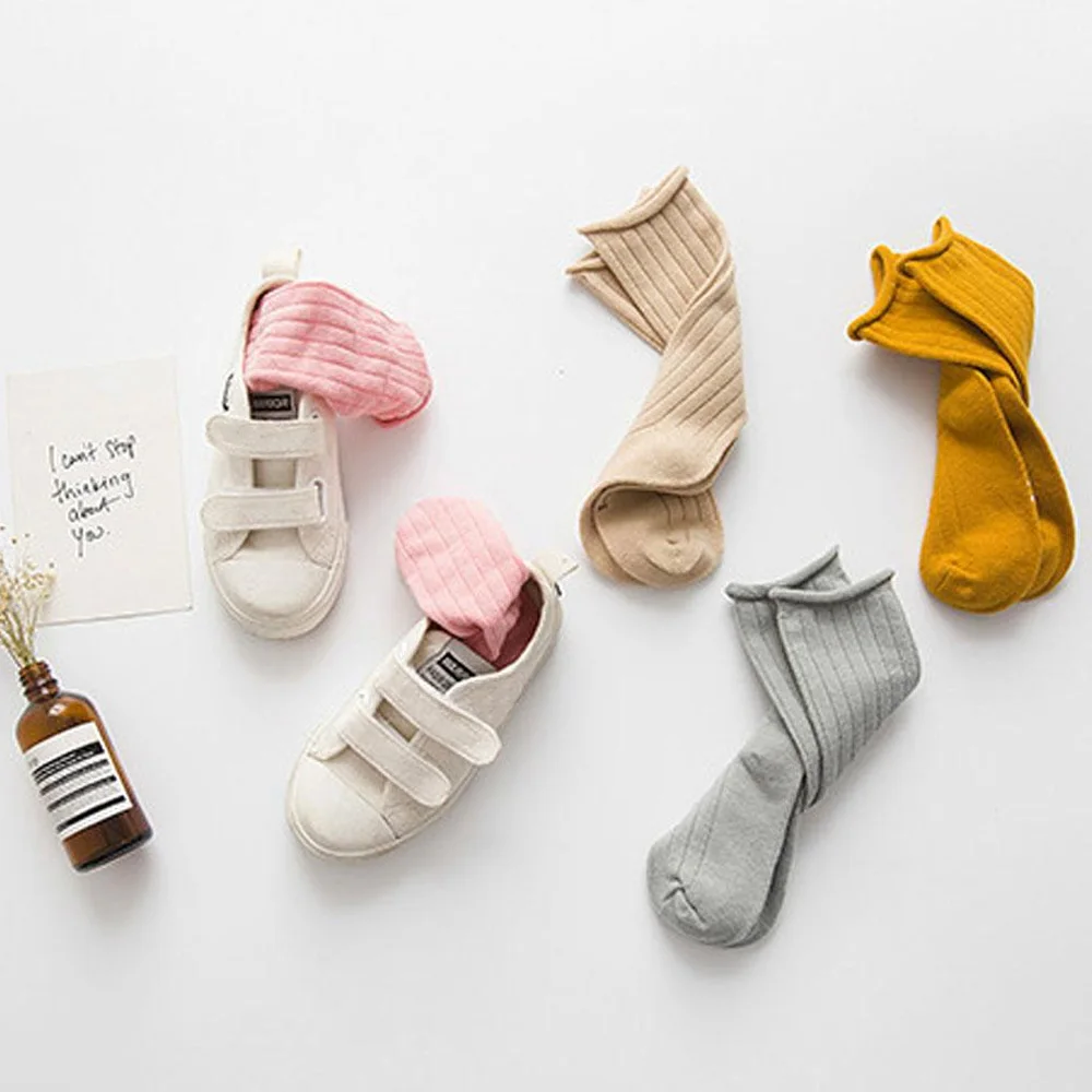 Весенне-осенне-зимние хлопковые Дышащие носки средней длины для детей