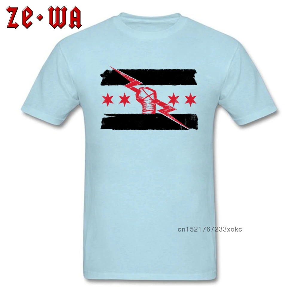 Футболка мужская хлопковая в стиле панк с круглым вырезом|Мужские футболки| |