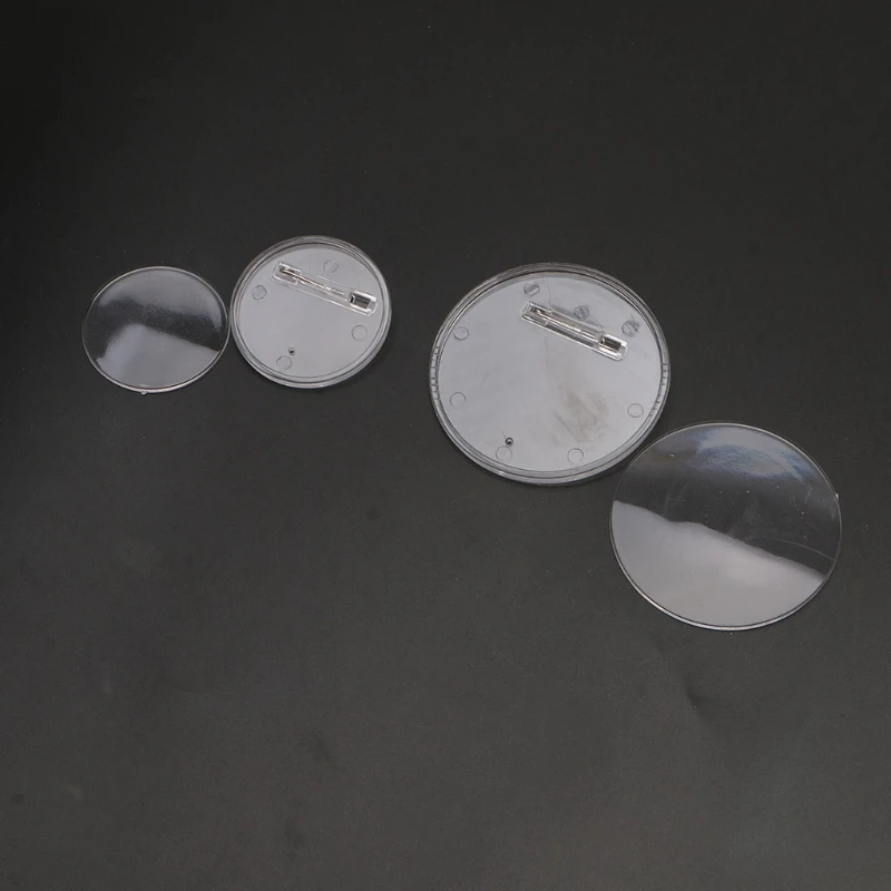 

20Pcs Handmade Acrylic Round Button Badge Clear Button Pin Badges Kit Craft Painting Badges Brooch Pins Jewelry Making