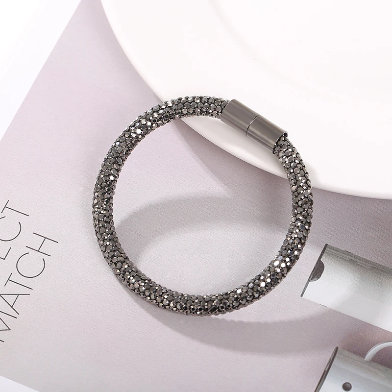 Женские браслеты MAIKALE с австрийским хрусталем и магнитной пряжкой модные