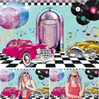 Фон для фотографий 50-х годов в стиле хип-хоп, рок-ролл, танцы, Закусочная, декор для вечеринок, музыка, Классическая дискотека, ретро-тачки