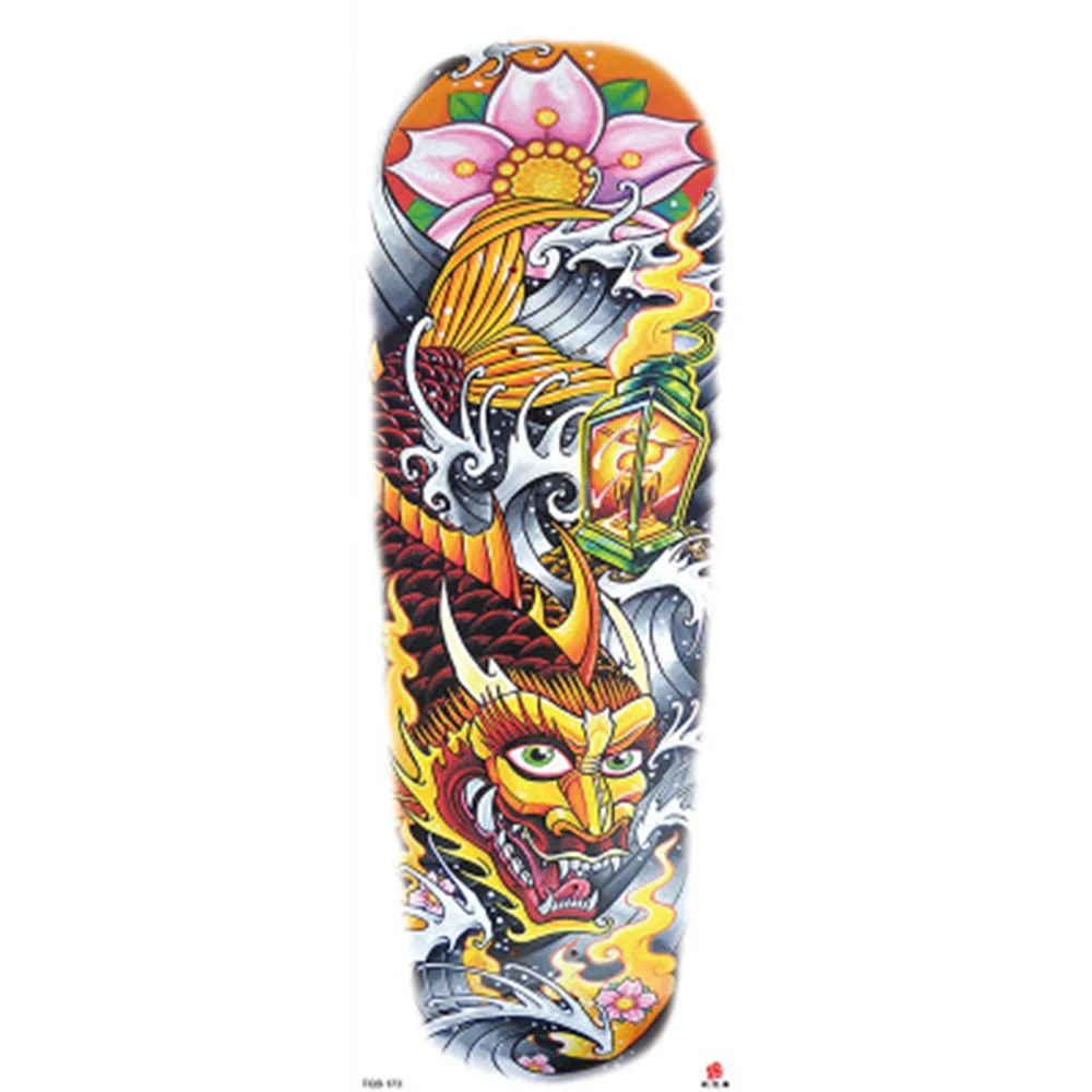 Водостойкие временные тату наклейки с большими руками и черепами для старой