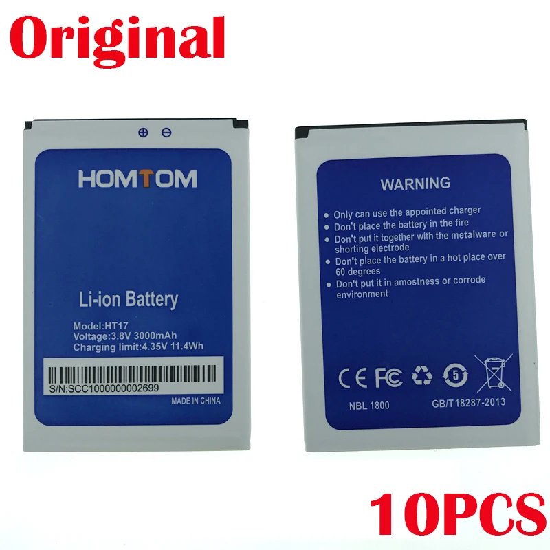100% Оригинальный аккумулятор HT17 10 шт. 3000 мАч для телефона HT17/HT17 PRO доставка на дом